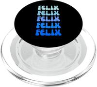 Felix Retro Name Stack Design PopSockets PopGrip pour MagSafe
