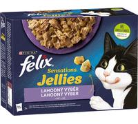 Felix Sensations Gelées d'agneau, de maquereau, de cabillaud, de dinde en délicieuse gelée 12 x 85 g