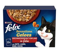 FELIX Sensations Gelées Nourriture Humide pour Chat Mélange de variétés (6 x 12 sachets de 85 g)