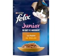 FELIX Nourriture pour Chatons Junior Humide en gelée, avec Poulet, Lot de 26 (26 x 85 g)