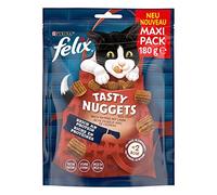 Felix Tasty Nuggets Lot de 6 friandises pour Chat Riches en bœuf avec Agneau 6 x 180 g