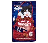 FELIX Tasty Nuggets Snack pour Chat Adulte avec Boeuf et Agneau 8 boîtes de 50 g