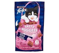 FELIX Tasty Nuggets Snack pour chat adulte avec saumon et truite 8 paquets de 50 g