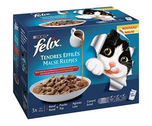 FELIX - Tendres Effilés Encore Plus De Sauce 1020G - Trois Articles