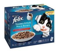Felix Tendres Effiles Encore Plus De Sauce - Selection De La Campagne - Pour Chat Adulte - 12 X 85 G G