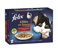 Felix Tendres Effilés Encore Plus de Sauce – Sélection de la Campagne pour chat adulte – 12 x 85 g