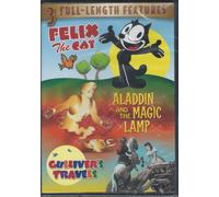 FELIX THE CAT / ALADDIN AND THE MAGIC LAMP / GULLIVERS TRAVELS (3 MOVIES IN 1 DVD)