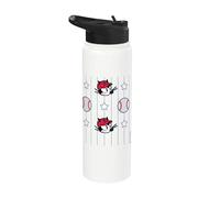 Felix The Cat Baseball Americana All Over Print Stainless Steel Insulated Water Bottle