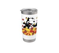 Felix The Cat Fall Leaf Pile Fun Gobelet isotherme en acier inoxydable double paroi