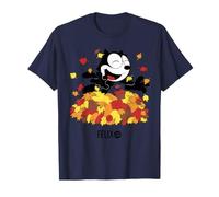 Felix The Cat Fall Leaf Pile Fun T-Shirt