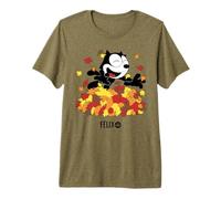 Felix The Cat Fall Leaf Pile Fun T-Shirt Haut de Gamme