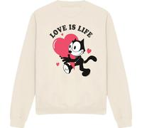 Felix The Cat - "Love Is Life" Sweat-shirt pour homme/femme unie TV15009 (XL) (Naturel)