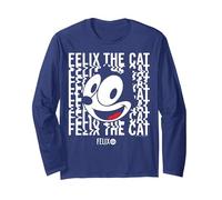 Felix The Cat Trippy Manche Longue, Unisexe pour Adultes, Bleu Marine, XXL