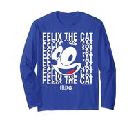 Felix The Cat Trippy Manche Longue, Unisexe pour Adultes, Bleu Royal, M