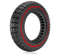 Felixstory 10x2.0 Pouces 10x2.125, 50/75-6.1 Pneu Plein pour Xiaomi Trottinette M365 Pro 2 EVERCROSS EV10K, 10x2/54-152 Roue Élastique, Anti Crevaison Increvable Solide, Rouge 1pc