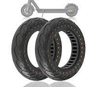 Felixstory 2PCS Pneu Plein 10x2.5-6.5 Pouce pour Ninebot Max G30D II/EVERCROSS EV10Z/ Urban Glide ecross Pro Trottinette Electrique, Anti Crevaison Solide 60/70-6.5 Pouces Avant/Arrière Jaune