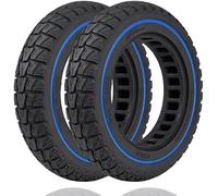 Felixstory Pneu Solide 10x2 Pouce, Remplacement pour Pneu d'origine 10x2.125 10x2/54-152 8.5x2.0 50/75-6.1 8 1/2x2, Adapté pour Xiaomi Mi Essential/3 Lite UrbanGlide Trottinette Électrique, Bleu 2PCS