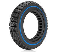 Felixstory Pneu Solide 10x2 Pouces, Remplacement pour Pneu d'origine 10x2.125 10x2/54-152 8.5x2.0 50/75-6.1 8 1/2x2 adapté pour Ninebot F65I/ F25I/ D38e EVERCROSS EV85F Scooter électrique, Bleu