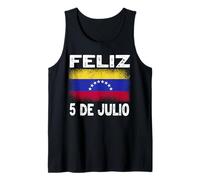 Feliz 5 De Julio Fête de l'indépendance du Venezuela Débardeur