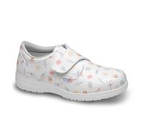 Feliz Caminar x Mr. Wonderful- Chaussures de santé à motif Wonderful Steps/antidérapantes et confortables pour femmes/cliniques, vétérinaires, hôpitaux, gériatrices/sac en feutre, blanc, 40 EU