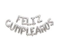 Feliz Cumpleanos Ballons argentés avec inscription « Happy Birthday » pour décoration de fête