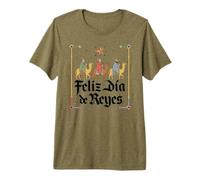 Feliz Dia De Reyes Epiphany Three Kings Day T-Shirt Haut de Gamme