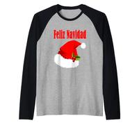 Feliz Navidad Bonnet de Père Noël Espagnol Manche Raglan