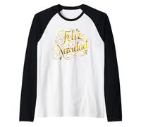 Feliz Navidad Espanol Merry Christmas Élégant Manche Raglan