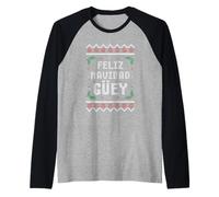 Feliz Navidad Guey, Pull Moche drôle de Noël Mexicain Manche Raglan