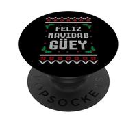 Feliz Navidad Guey, Pull Moche drôle de Noël Mexicain PopSockets PopGrip Adhésif