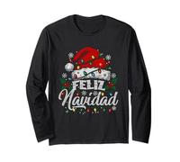 Feliz Navidad Noël Espagnol Mexicain Assorti pour Noël Familial Manche Longue