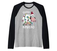 Feliz Navidad Polaire de Noël en Forme de Mouton Manche Raglan