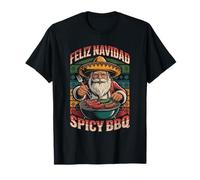Feliz Navidad Santa BBQ Mexican Holiday Christmas Celebration T-Shirt