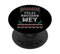Feliz Navidad Wey Pull de Noël Mexicain Amusant PopSockets PopGrip Adhésif