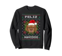 Feliz Navidog Dogue de Bordeaux Dog Fun Ugly Christmas Xmas Sweatshirt