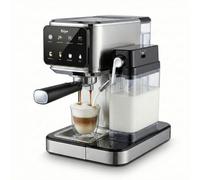 Felizia Latte Cafetière à expresso semi-automatique 20 bars avec réservoir de lait (1 L) et écran tactile. Machine à café 1350 W Thermoblock. Automatique pour cappuccino, latte et café froid. Acier