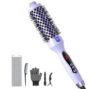 FELLAT Thermal Brush, 38mm Brosse Thermique, Tourmaline Céramique Ionique Brosse Chauffante Pour Créer des Boucles Naturelles, 9 Réglages de Température, Double Tension