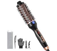 FELLAT Thermal Brush, 38mm Brosse Thermique, Tourmaline Céramique Ionique Brosse Chauffante Pour Créer des Boucles Naturelles, 9 Réglages de Température, Double Tension