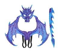 Fellflying Déguisement Dragon pour Tout-Petits - Accessoires de Cosplay pour Halloween | Ensemble Charmant Costume de Dragon Halloween pour Mascarade, Carnaval, Fête, Scène, Théâtre, Cosplay, École