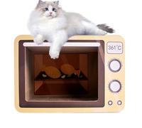 Fellflying Grattoir Pour Chat En Carton - Griffoir Debout Pour Chats D'Intérieur,Jouet Pour Animaux Domestiques Exercice Physique Design Radio | Pour Appartement Refuge Animal Petites Et Grandes Races