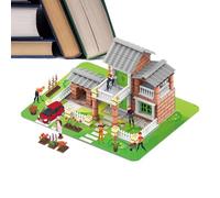 Fellflying Maison Modèle | Puzzle Créatif Maquette Architecture,Kit DIY de Petite Maison - pour, Ados, Étudiants, Décoration, Étagère, Chevet, Dortoir, Appartement, Salon, Chambre de Bébé,