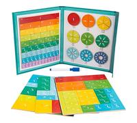 Fellflying Manipulatives 3e Année, Ensemble De Livre De Fraction en Bois, Bandes Et Barres De Fraction Et De Pourcentage Fraction Manipulatives Class Set for Home-School Supplies