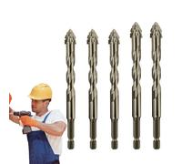 Fellflying Mèches De Forage Excentriques Crantées,Mèches Métal Quatre Tranchants | Pointe De Perçage Haute Dureté Pour Béton Ciment Carrelage Métal Bois - Pour Les Travaux De