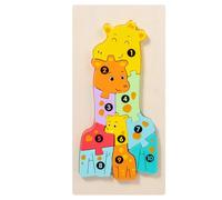 Fellflying Puzzle d'animaux pour Tout-Petits,Puzzles de nombres d'animaux, Puzzle numéro pour Tout-Petits, Puzzle éducatif d'animaux Mignons pour l'apprentissage, la cognition des Couleurs et des