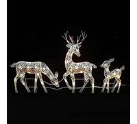 Fellflying Renne Lumineux Noël Exterieur, Cerf Illuminé Décor Noël, Renne Noel Exterieur LED, Decoration Noel Exterieur en Métal pour Fête, Jardin, Cour, Vacances, Décoration d'hiver