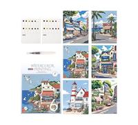 Fellflying Set de peinture aquarelle | 12 couleurs, carnet portable pratique | Fournitures Créatives Aquarelle,pour Croquis Maison Bureau Studio École Collège Extérieur Voyage Voiture Poterie