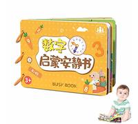Fellflying Tableaux sensoriels occupés, Jouets de planche de livre éducatif Montessori, Jouets préscolaires Jouets d'apprentissage et d'éducation Jouets pour filles et garçons de 3 ans