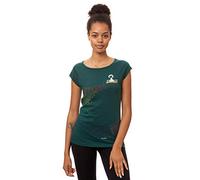 FellHerz T-Shirt pour Femme Ommm Petrol Bio Fair et Vegan, Vert, M