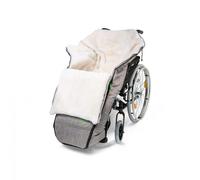 Fellhof Sac à fourrure pour fauteuil roulant Sac à pieds en peau d'agneau, chaud et robuste, noir, taille M