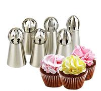 Fellibay Buses russes pour le glaçage, différentes formes, école de pâtisserie, buses à billes, accessoires de pâtisserie, paquet de 6